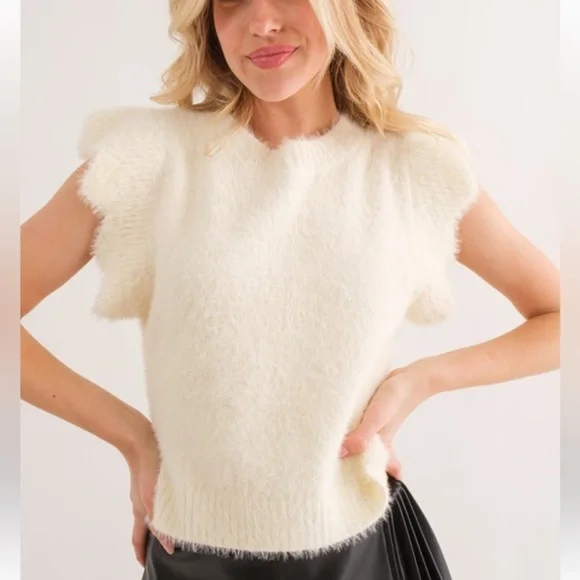 58 Boho Soft Wave Sleeveless Knit Top - Picture 5 of 5